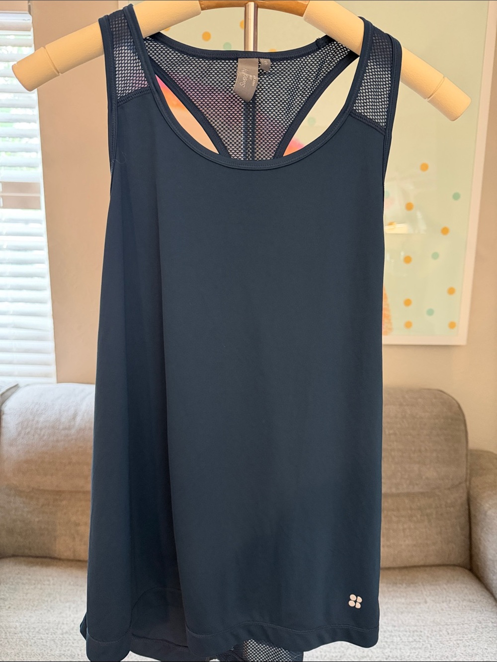 Sweaty Betty Navy Mesh Racerback Tank